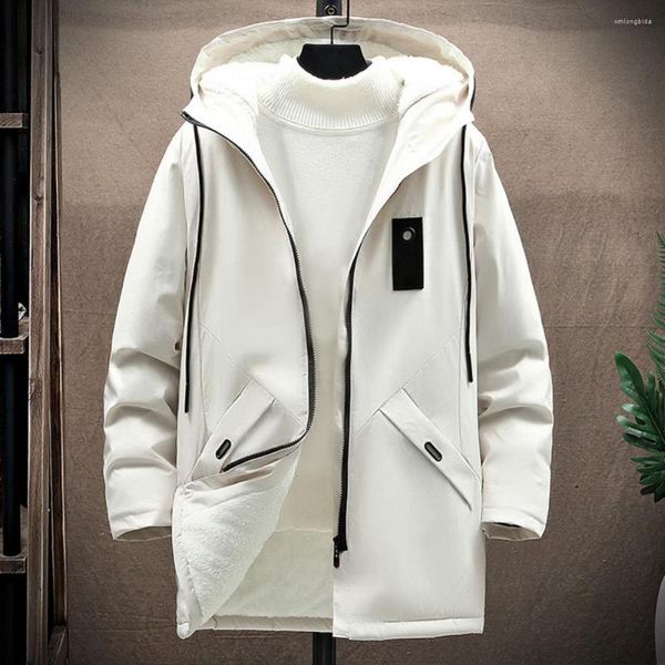 men's jackets fashion men coat solid color all match hooded long winter jacket for daily wear, Black;brown
men's jackets fashion men coat solid color all match hooded long winter jacket for daily wear, Black;brown
