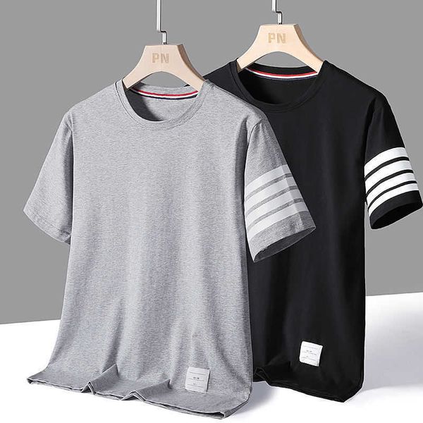 summer t shirt thoms brownns mens womens designers t-shirts tb new pure cotton short sleeve men's t-shirt casual large half round neck, White;black
summer t shirt thoms brownns mens womens designers t-shirts tb new pure cotton short sleeve men's t-shirt casual large half round neck, White;black