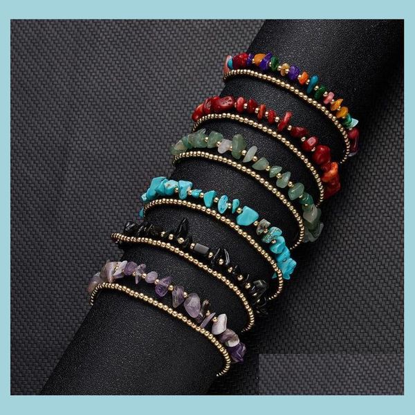 anklets natural gravel stone anklet doublelayer retro bell hand woven beaded foot chain 6 colors drop delivery jewelry dhcwx, Red;blue
anklets natural gravel stone anklet doublelayer retro bell hand woven beaded foot chain 6 colors drop delivery jewelry dhcwx, Red;blue