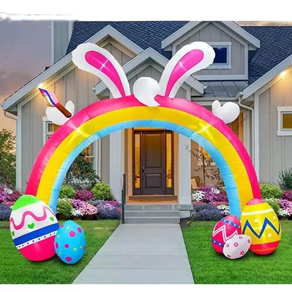 5m cute giant inflatable bouncers easter bunny ears arch with eggs lighted led airblown archway for yard party decoration
5m cute giant inflatable bouncers easter bunny ears arch with eggs lighted led airblown archway for yard party decoration