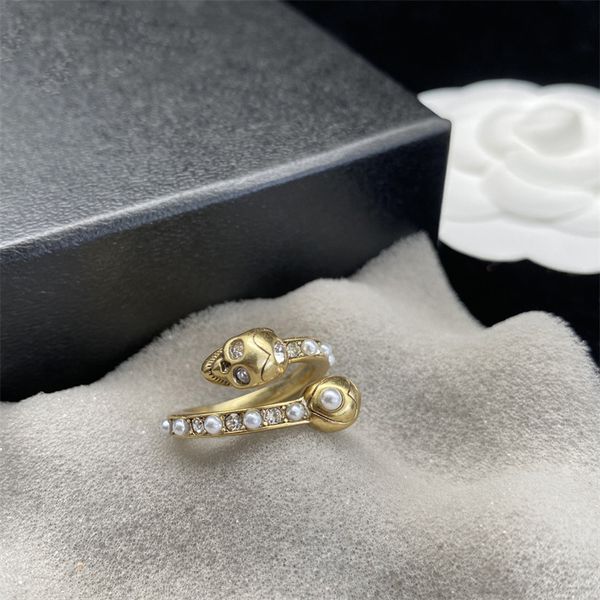designer rings brands fashion luxurys jewelry for women party gifts presents classic letters mysterious skeleton finger ring, Silver
designer rings brands fashion luxurys jewelry for women party gifts presents classic letters mysterious skeleton finger ring, Silver