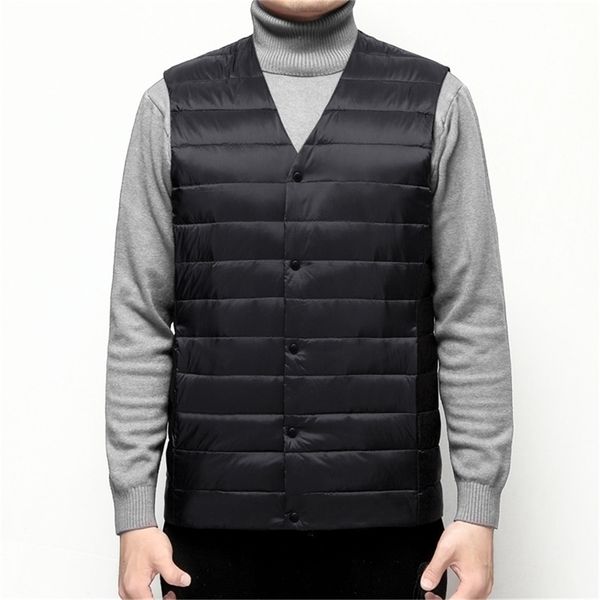men's jackets men ultra light 90% white duck down vest spring autumn sleeveless jacket v-neck male casual winter collarless waistcoat 2, Black;brown
men's jackets men ultra light 90% white duck down vest spring autumn sleeveless jacket v-neck male casual winter collarless waistcoat 2, Black;brown