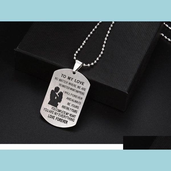 pendant necklaces stainless steel necklace to my love couple dog tag necklaces forever jewelry present drop delivery pendants dhiu5, Silver
pendant necklaces stainless steel necklace to my love couple dog tag necklaces forever jewelry present drop delivery pendants dhiu5, Silver