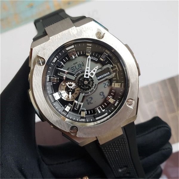 sports quartz digital men's watch iced out watch full-featured led automatic hand lamp waterproof world time metal large dial oak serie, Slivery;brown
sports quartz digital men's watch iced out watch full-featured led automatic hand lamp waterproof world time metal large dial oak serie, Slivery;brown