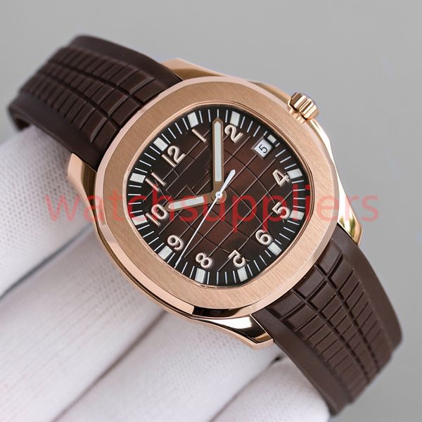 Gold Mens watches Elegant movement Automatic movement Pat 40mm comfortable rubber strap waterproof Auto Date luminous wristwatches montre de luxe watch AQUANAUT
Gold Mens watches Elegant movement Automatic movement Pat 40mm comfortable rubber strap waterproof Auto Date luminous wristwatches montre de luxe watch AQUANAUT