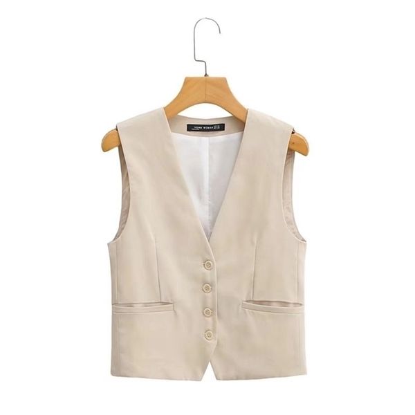 women's jackets zevity women fashion v neck single breasted pockets slim vest jacket ladies sleeveless casual business waistcoat ct111, Black;brown
women's jackets zevity women fashion v neck single breasted pockets slim vest jacket ladies sleeveless casual business waistcoat ct111, Black;brown