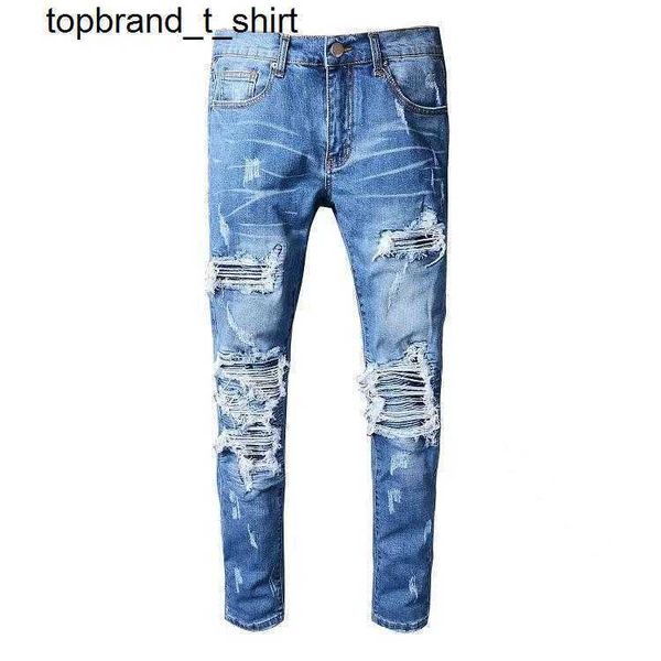 men's jeans designer fashion brand amirs preferential cotton bullet men's slim fit style denim streetwear pants, Blue
men's jeans designer fashion brand amirs preferential cotton bullet men's slim fit style denim streetwear pants, Blue