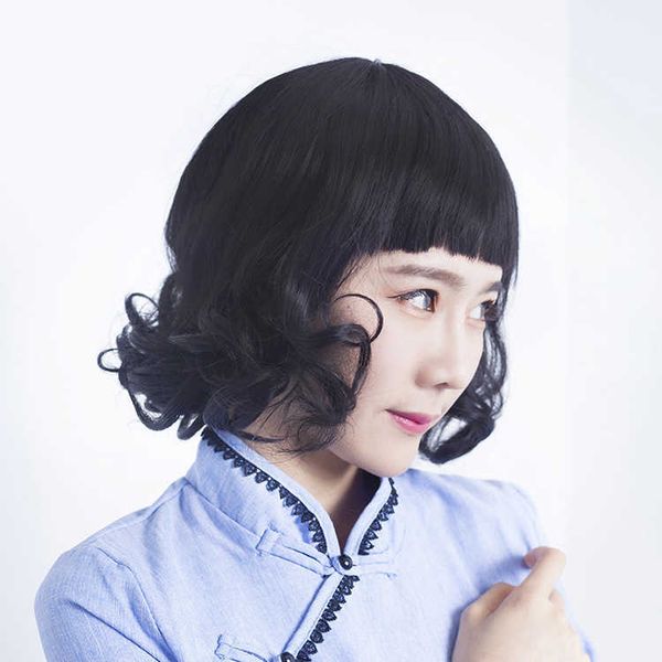 hair lace wigs japan south korea wig female chemical fiber head short ffy face trimming medium and long curly hair set, Black
hair lace wigs japan south korea wig female chemical fiber head short ffy face trimming medium and long curly hair set, Black