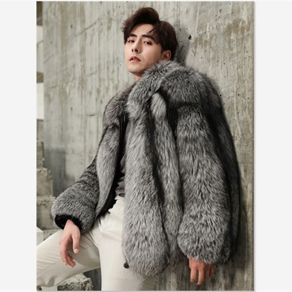 men's fur men's winter imitation mink coats men jacket thick turn down collar/hooded faux male, Black
men's fur men's winter imitation mink coats men jacket thick turn down collar/hooded faux male, Black