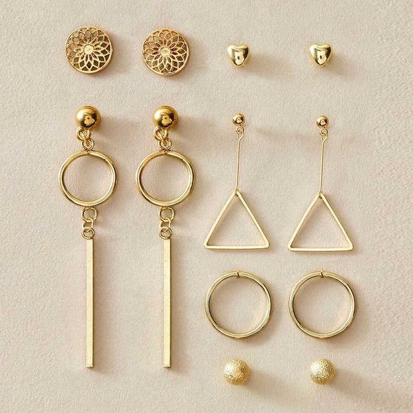 crouching new earrings creative hollow out pattern peach heart geometric figure tassel stud set 6 pairs earrings, Golden
crouching new earrings creative hollow out pattern peach heart geometric figure tassel stud set 6 pairs earrings, Golden