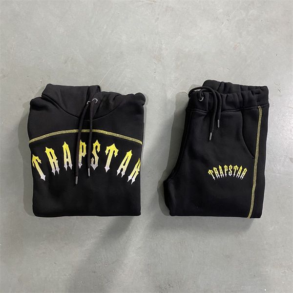 trapstar tracksuits suit gold letter embroidery black paneled women hoodie jogger pants men central cee set, Gray
trapstar tracksuits suit gold letter embroidery black paneled women hoodie jogger pants men central cee set, Gray