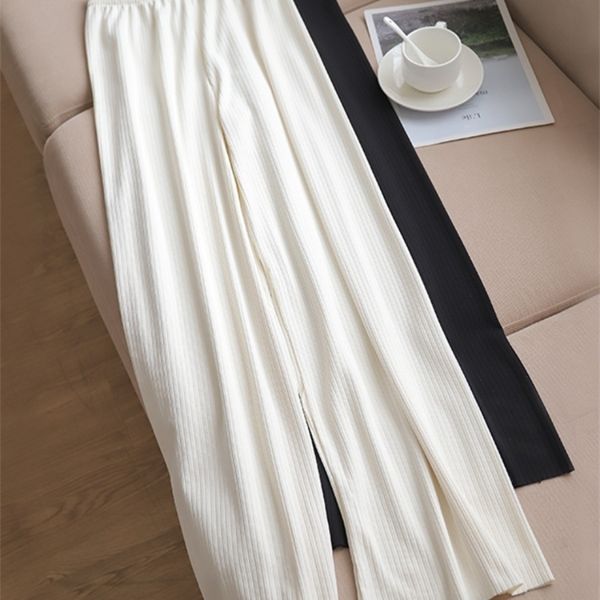 women's pants capris wide-leg waist full-lenth loose white black casual long ice silk women trousers 221109, Black;white
women's pants capris wide-leg waist full-lenth loose white black casual long ice silk women trousers 221109, Black;white