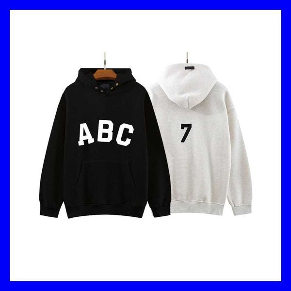 letter men's hoodies essentailss sweatshirts designer sweaters print double line flocking hoodie oversize niche high street tide sign, Black
letter men's hoodies essentailss sweatshirts designer sweaters print double line flocking hoodie oversize niche high street tide sign, Black