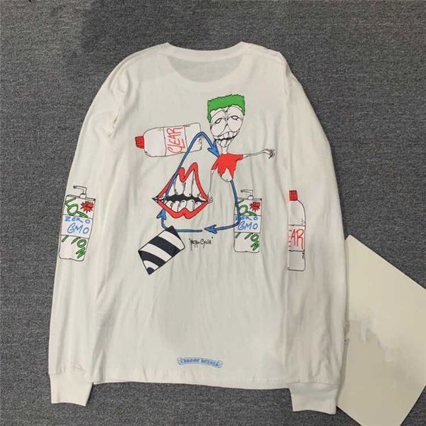 trendy sanskrit letter cartoon lips cotton men's and women's long sleeve t-shirt, White;black
trendy sanskrit letter cartoon lips cotton men's and women's long sleeve t-shirt, White;black