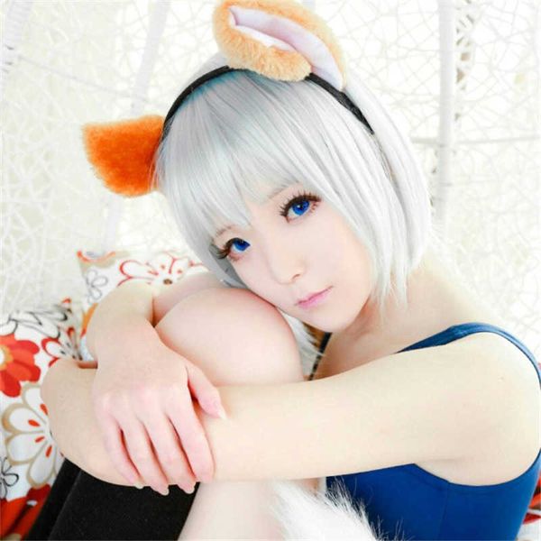 hair lace wigs women's animation fake cos short hair bobo air bangs white chemical fiber wig head cover, Black
hair lace wigs women's animation fake cos short hair bobo air bangs white chemical fiber wig head cover, Black