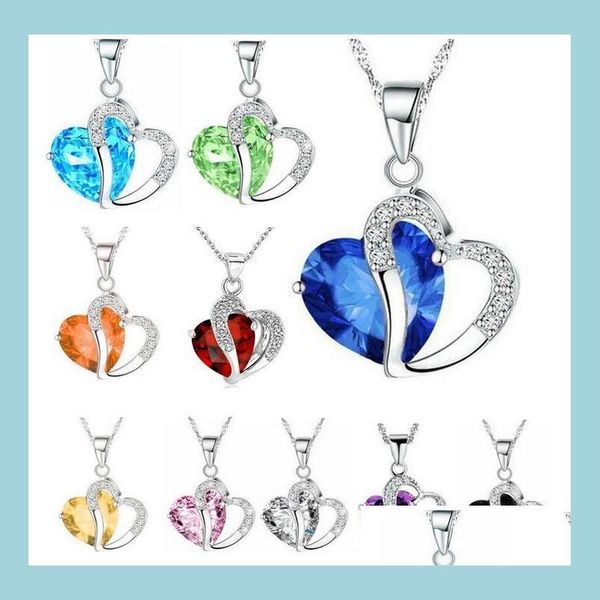 pendant necklaces fashion heart crystal rhinestone sier chain pendant necklace jewelry 10 color length 17 7 drop delivery necklaces p dhpmn, Silver
pendant necklaces fashion heart crystal rhinestone sier chain pendant necklace jewelry 10 color length 17 7 drop delivery necklaces p dhpmn, Silver