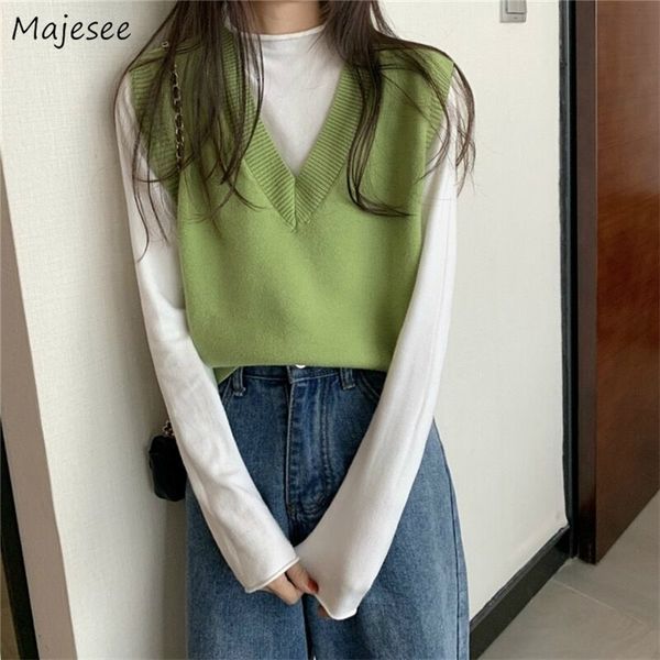 women's vests sweater vest women solid autumn winter all-match leisure outerwear knitted v-neck sleeveless female elegant chic simple h, Black;white
women's vests sweater vest women solid autumn winter all-match leisure outerwear knitted v-neck sleeveless female elegant chic simple h, Black;white