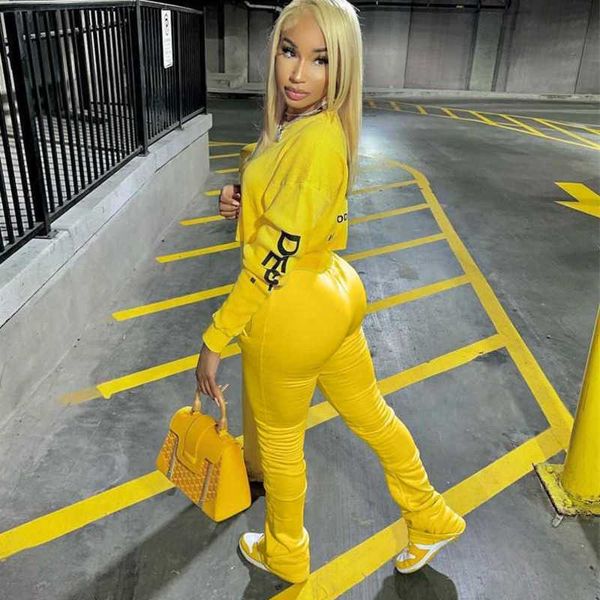 retail womens yellow tracksuits 2022 winter new two piece set open umbilical long sleeve letter print round neck outfits, Gray
retail womens yellow tracksuits 2022 winter new two piece set open umbilical long sleeve letter print round neck outfits, Gray