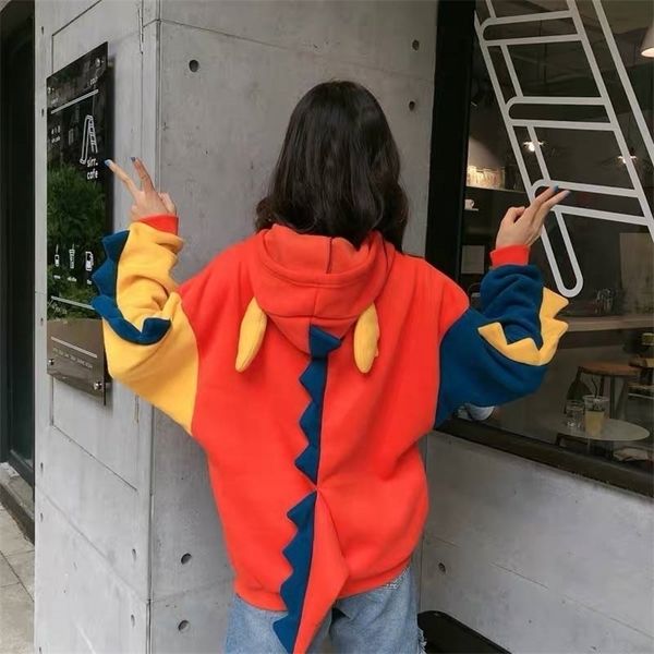 women's hoodies sweatshirts dinosaur cartoon oversized hoodie women fashion women casual print korean style clothes for 221109, Black
women's hoodies sweatshirts dinosaur cartoon oversized hoodie women fashion women casual print korean style clothes for 221109, Black