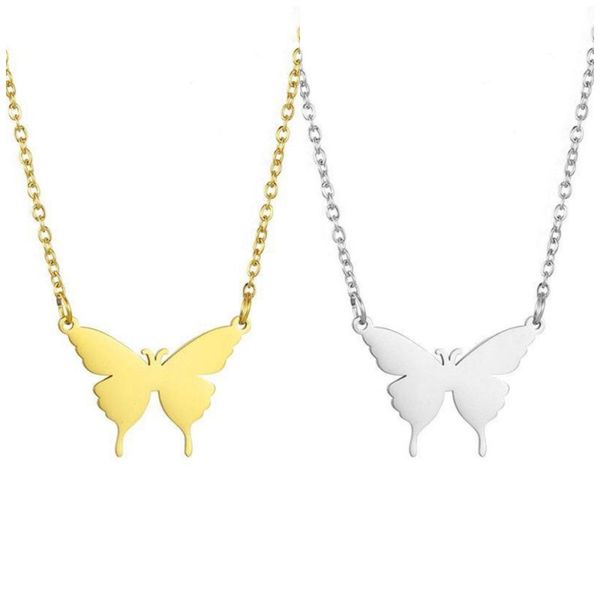 dainty butterfly necklace for women stainless steel animal pendant necklaces jewelry gift, Silver
dainty butterfly necklace for women stainless steel animal pendant necklaces jewelry gift, Silver