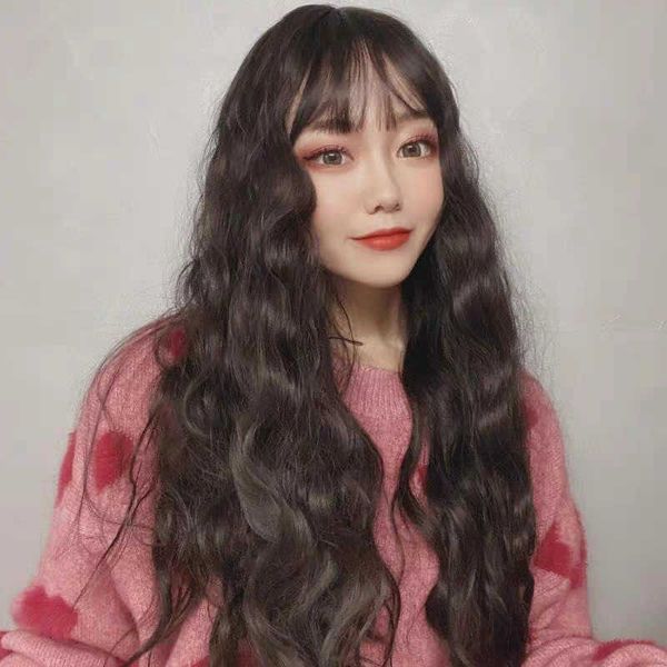 hair lace wigs wig female water corrugated corn perm micro curl long hair high temperature silk mechanism headgear, Black
hair lace wigs wig female water corrugated corn perm micro curl long hair high temperature silk mechanism headgear, Black