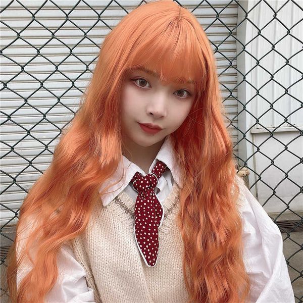 women's hair wigs lace synthetic label female wig corn perm long hair chemical fiber headgear, Black
women's hair wigs lace synthetic label female wig corn perm long hair chemical fiber headgear, Black
