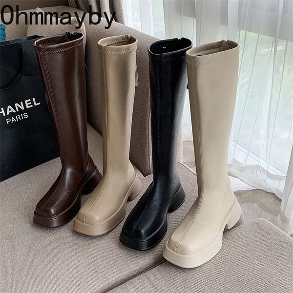 boots winter platform women long boot back zipper ladies elegant soft pu leather knee-high thick sole keep warm shoes 221109, Black
boots winter platform women long boot back zipper ladies elegant soft pu leather knee-high thick sole keep warm shoes 221109, Black