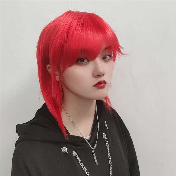 hair lace wigs wolf tail mullet head wig straight sea king red handsome fashion short hair male chemical fiber headgear female, Black
hair lace wigs wolf tail mullet head wig straight sea king red handsome fashion short hair male chemical fiber headgear female, Black