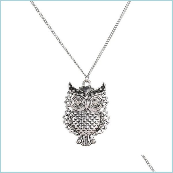 pendant necklaces owl necklace vintage hollow cute pendant retro carved sweater chain for women long necklaces drop delivery jewelry dh5ke, Silver
pendant necklaces owl necklace vintage hollow cute pendant retro carved sweater chain for women long necklaces drop delivery jewelry dh5ke, Silver