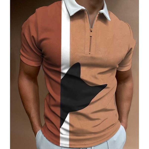 fashion men's short-sleeved pullover casual print lapel men's t-shirt zipper polo shirt, White;black
fashion men's short-sleeved pullover casual print lapel men's t-shirt zipper polo shirt, White;black