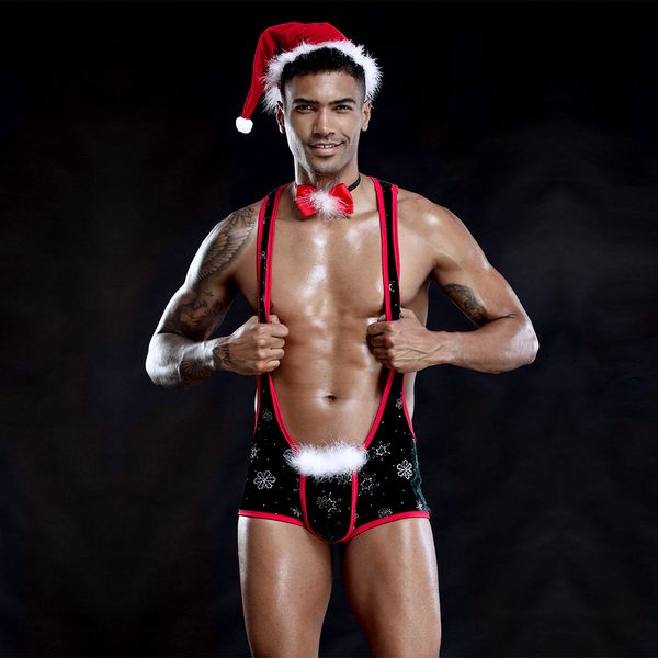 men's sleepwear mens eye-catching jungle minkini christmas lingerie role play party santa claus outfit set, Black;brown
men's sleepwear mens eye-catching jungle minkini christmas lingerie role play party santa claus outfit set, Black;brown