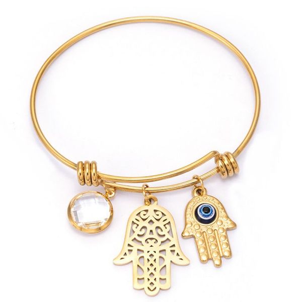 evil eye fatima hand charm bracelets adjustable stainless steel cudd bangle turkish lucky protection bracelet jewelry, Golden;silver
evil eye fatima hand charm bracelets adjustable stainless steel cudd bangle turkish lucky protection bracelet jewelry, Golden;silver