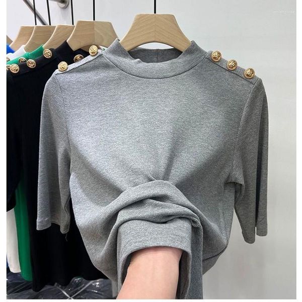 women's t shirts summer 2022 fashion oversized shirt women o-neck short sleeve t-shirts gold button cotton tee loose clothing, White
women's t shirts summer 2022 fashion oversized shirt women o-neck short sleeve t-shirts gold button cotton tee loose clothing, White