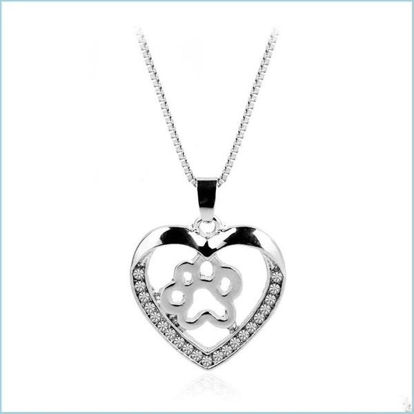 pendant necklaces pet dog paw footprint hollow love heart pendant sier color choker necklaces for women jewelry necklace drop delive dhnvq, Silver
pendant necklaces pet dog paw footprint hollow love heart pendant sier color choker necklaces for women jewelry necklace drop delive dhnvq, Silver