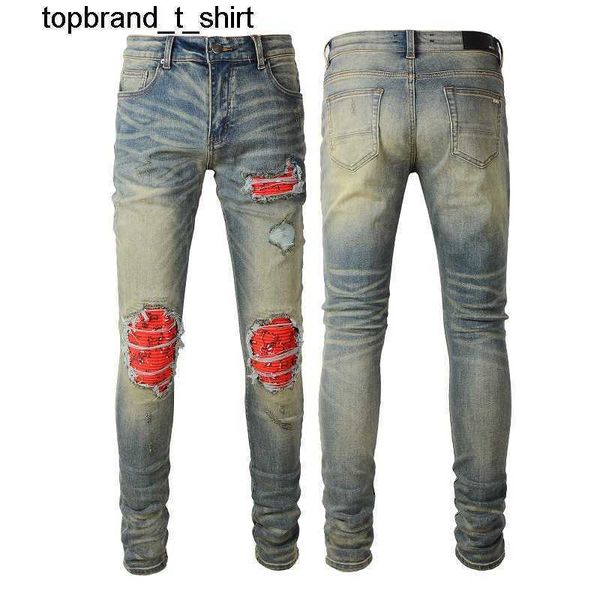 men's jeans designer amirs men's pleated matching ripped jeans cashew flower slim streetwear pants men's, Blue
men's jeans designer amirs men's pleated matching ripped jeans cashew flower slim streetwear pants men's, Blue