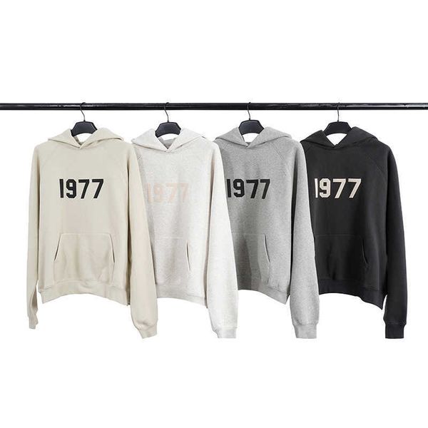 men's hoody fashion fog designer esenti double line high street 1977 flocking printed hooded sweater men and women brand coat couple sw, Black
men's hoody fashion fog designer esenti double line high street 1977 flocking printed hooded sweater men and women brand coat couple sw, Black