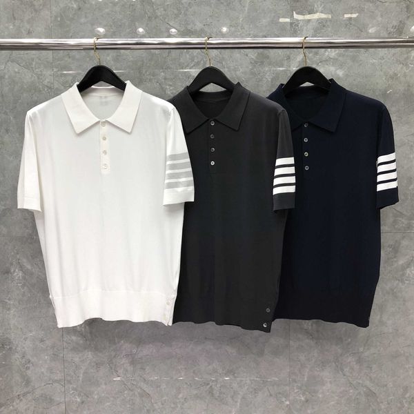 mens womens summer t shirt thoms brownns designers s brand b short sleeved men's new lapel -shirt polo luxury shirt loose, White;black
mens womens summer t shirt thoms brownns designers s brand b short sleeved men's new lapel -shirt polo luxury shirt loose, White;black