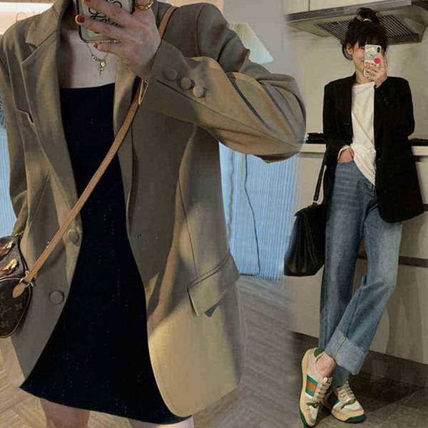 women casual solid color blazer fashion casual new style long sleeves turn down collar single breasted office work blazer j220813, White;black
women casual solid color blazer fashion casual new style long sleeves turn down collar single breasted office work blazer j220813, White;black