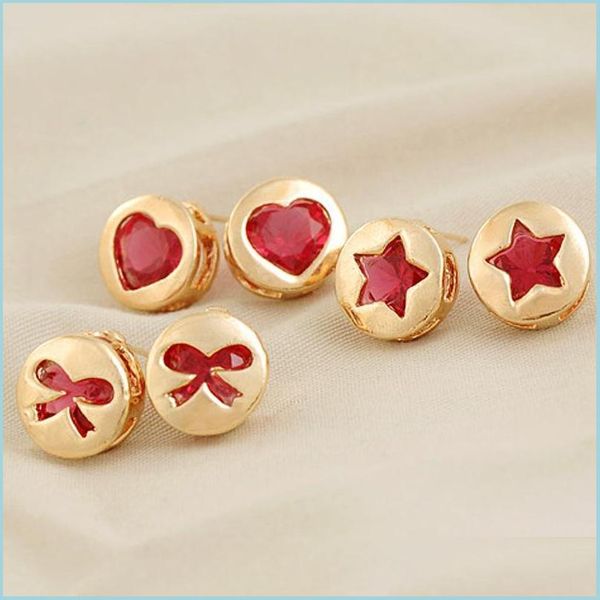 stud stud earrings wholesale new style red heart wedding jewelry accessories channel drop delivery dhnd1, Golden;silver
stud stud earrings wholesale new style red heart wedding jewelry accessories channel drop delivery dhnd1, Golden;silver