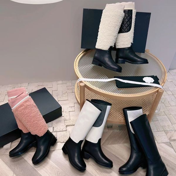 2022 designer women wool knight knee-high boots luxury fashion black white thick leather boots autumn winter electric embroidery knitted woo
2022 designer women wool knight knee-high boots luxury fashion black white thick leather boots autumn winter electric embroidery knitted woo