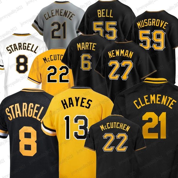 custom college wear 21 roberto clemente men baseball jerseys 8 willie stargell 55 josh bell ke'bryan hayes starling marte chris archer, Black
custom college wear 21 roberto clemente men baseball jerseys 8 willie stargell 55 josh bell ke'bryan hayes starling marte chris archer, Black