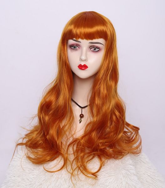 europe and united states new wig woman qi bangs big waves long blonde matte hair high temperature silk wig, Black
europe and united states new wig woman qi bangs big waves long blonde matte hair high temperature silk wig, Black