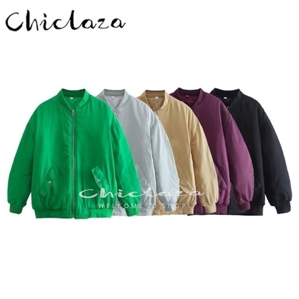 women's jackets chiclaza women autumn winter fashion green loose bomber jacket coat casual solid streetwear warm parkas outwear female, Black;brown
women's jackets chiclaza women autumn winter fashion green loose bomber jacket coat casual solid streetwear warm parkas outwear female, Black;brown