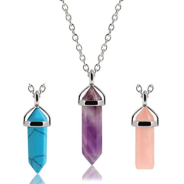 pendant necklaces hexagonal prism rose quartz point necklace wire wrapped healing crystals purple chakra stone power reiki necklaces dhqga, Silver
pendant necklaces hexagonal prism rose quartz point necklace wire wrapped healing crystals purple chakra stone power reiki necklaces dhqga, Silver
