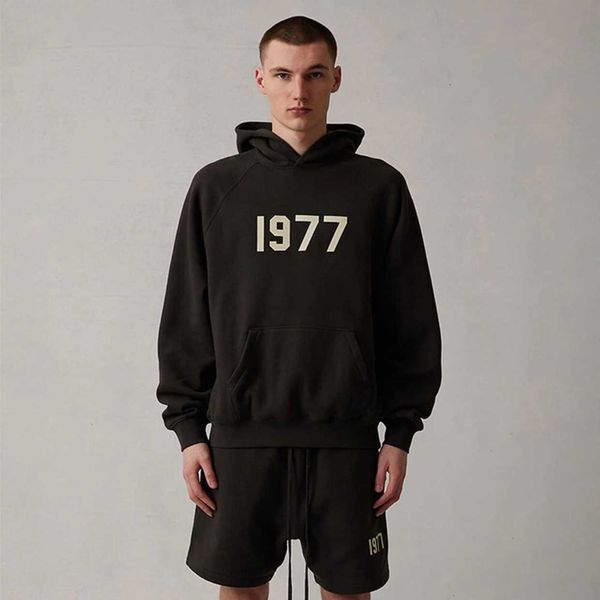 men's hoody fashion fog designer esenti season 8 double line 1977 flocked hoodie plush high street ins sweatshirt oversize cotton casua, Black
men's hoody fashion fog designer esenti season 8 double line 1977 flocked hoodie plush high street ins sweatshirt oversize cotton casua, Black