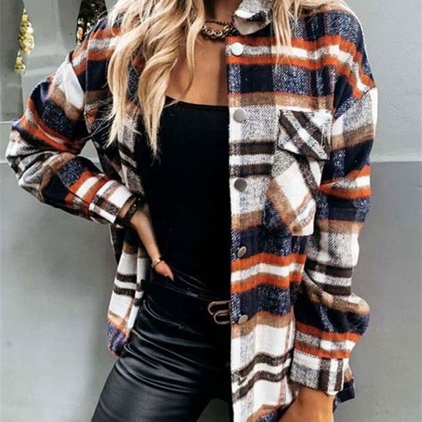women's jackets autumn long coats winter plaid checkered woman overshirt female shirt coat for 221109, Black;brown
women's jackets autumn long coats winter plaid checkered woman overshirt female shirt coat for 221109, Black;brown
