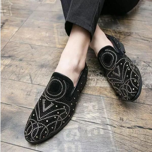 men shoes casual shoes imitation suede color matching pure handmade rhinestones classic trend youth pointed toe party banquet, Black
men shoes casual shoes imitation suede color matching pure handmade rhinestones classic trend youth pointed toe party banquet, Black