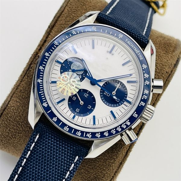 os montre de luxe mens watches 42mm 3861 chronograph mechanical movement fine steel case blue nylon strap luxury watch wristwatches waterpro, Slivery;brown
os montre de luxe mens watches 42mm 3861 chronograph mechanical movement fine steel case blue nylon strap luxury watch wristwatches waterpro, Slivery;brown