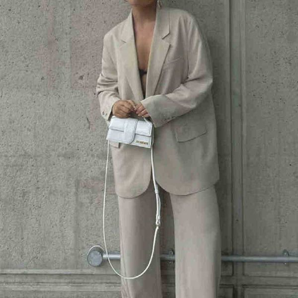 xeasy 2021 women two piece set grey vintage office lady single button notched blazer female loose elastic high waist pants fit j220813, White;black
xeasy 2021 women two piece set grey vintage office lady single button notched blazer female loose elastic high waist pants fit j220813, White;black