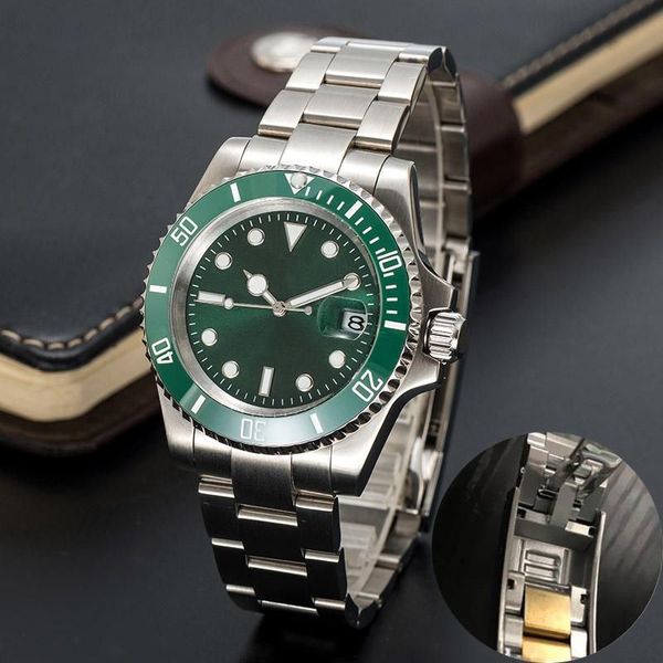 mens watches 40mm automatic mechanical watch stainless steel green black ceramic sapphire glide lock wristwatches super luminous montre de l, Slivery;brown
mens watches 40mm automatic mechanical watch stainless steel green black ceramic sapphire glide lock wristwatches super luminous montre de l, Slivery;brown